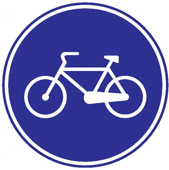 Mecburi Bisiklet Yolu Levhası